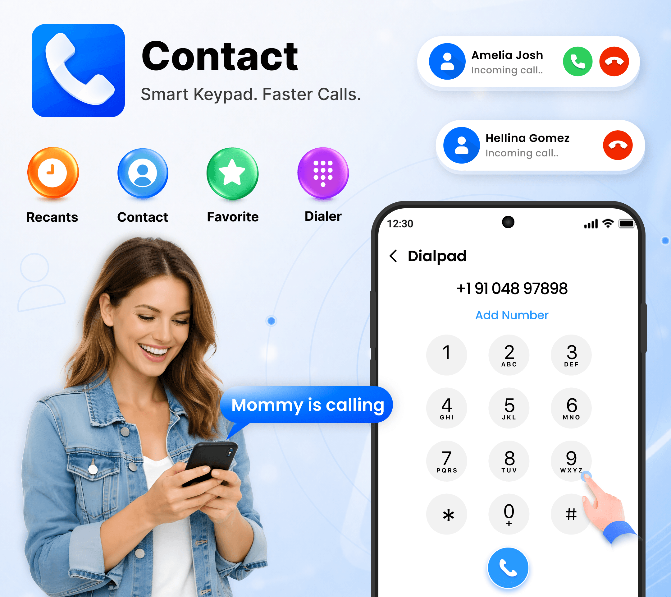 Contacts app dialer screenshot