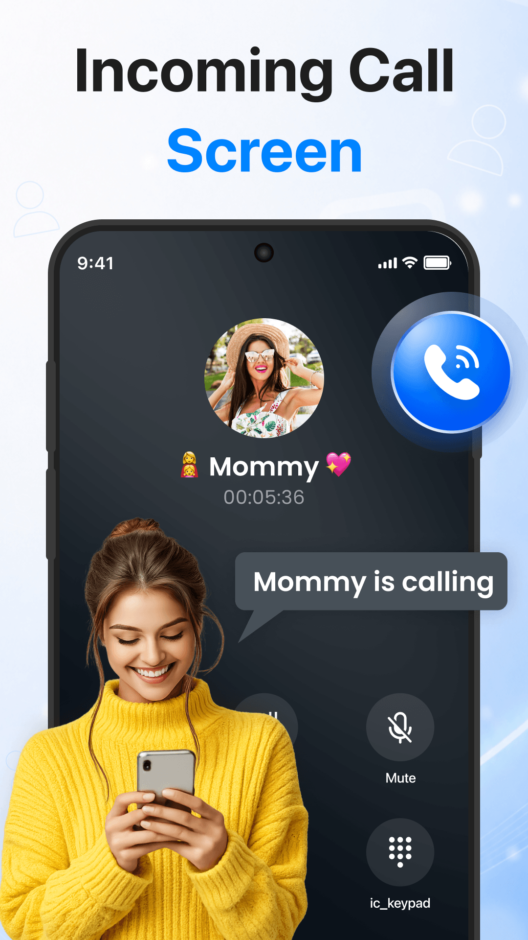 Incoming call screen